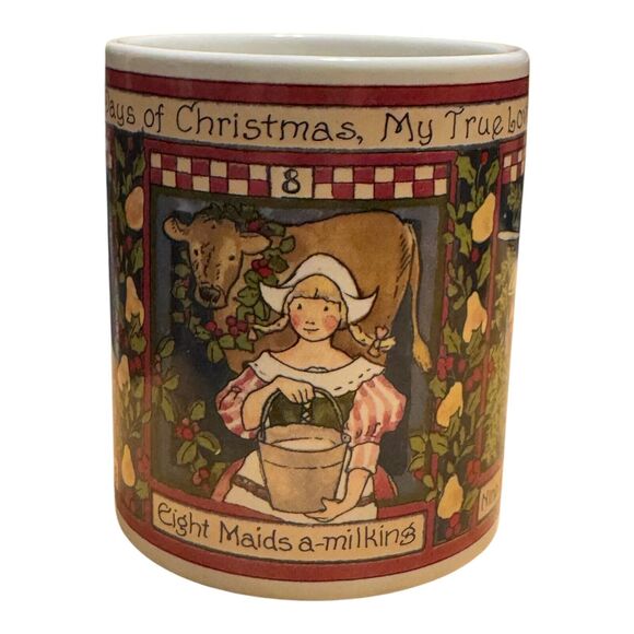 Twelve Days Of Christmas Coffee Mug Cup Days Betty Whitaker CIC Complete Set 4 - Picture 13 of 16